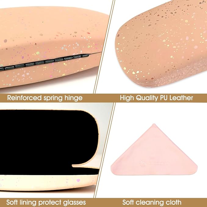 PERFECTSIGHT Hard Shell Eyeglasses Case, Kawaii Protective Glasses Case for Kids, Cute Eyeglass Case for Women Men Girls