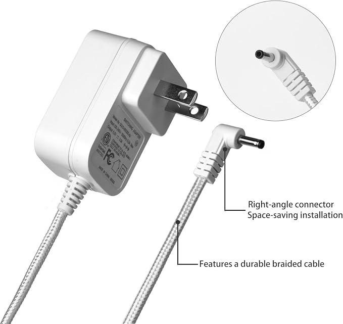 AC Adapter Power Supply 5V 3A for Aura AF900 AF700 AF600 Digital Photo Frame SR-A30503000U2 (White)