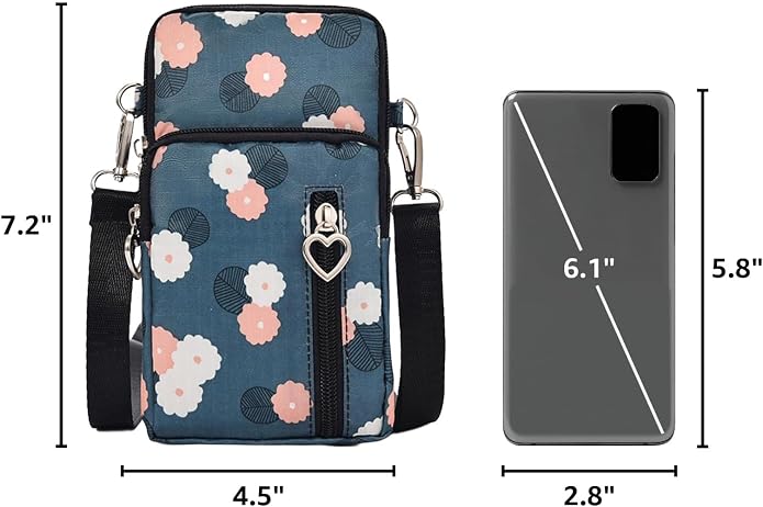 Small Crossbody Bag for Women - Mini Phone Purses with Crossbody Strap and Wallet - Nylon Arm Bag
