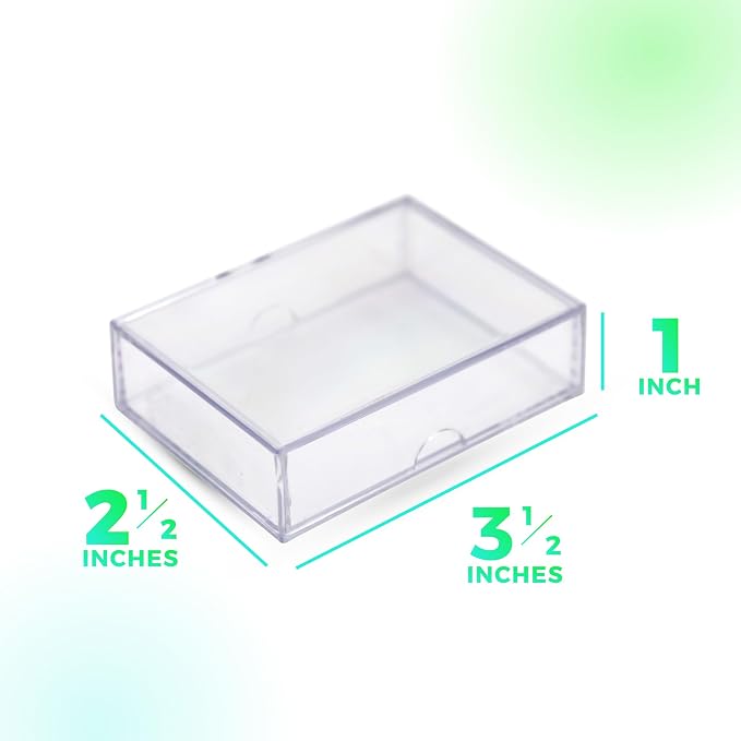 Gary Plastic Packaging 50-Pack Clear Acrylic Card Storage Boxes with Lids – Holds 52 Playing Cards or 50 Standard Trading Cards Each, Stackable Organizer for Sports & TCG Cards (Unsleeved)
