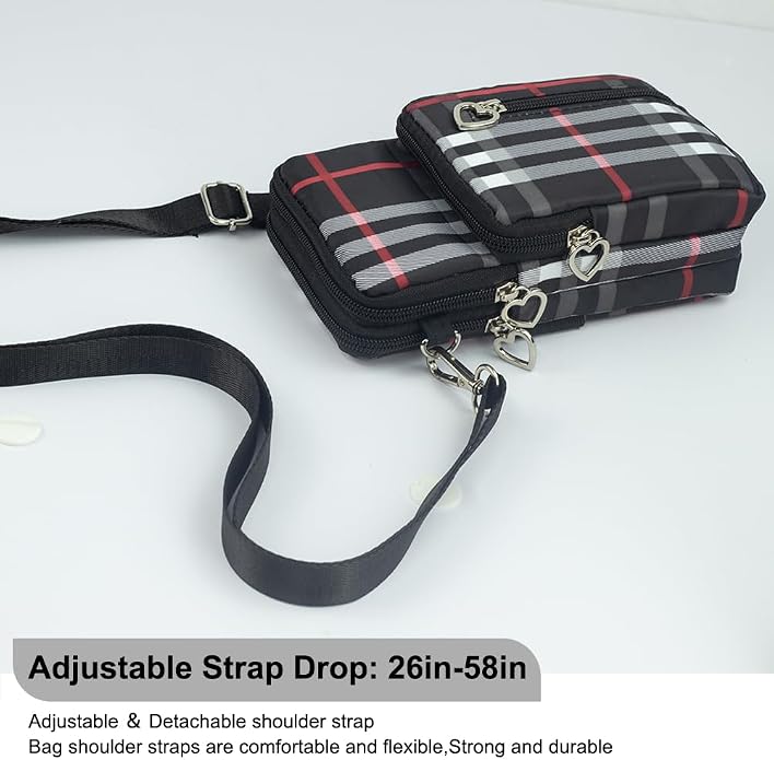 Small Crossbody Bag for Women - Mini Phone Purses with Crossbody Strap and Wallet - Nylon Arm Bag