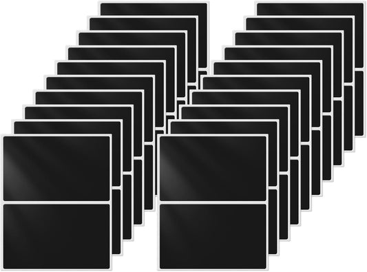 Colored Labels Stickers 3×2 Inch Rectangle Vinyl Black Sticker Removable Assorted Color Coding Name Tag for File Folder Classroom Office Inventory Marking 40 PCS