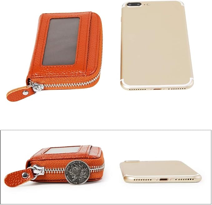 Women's RFID Blocking 12 Slots Credit Card Holder Leather Accordion Wallet