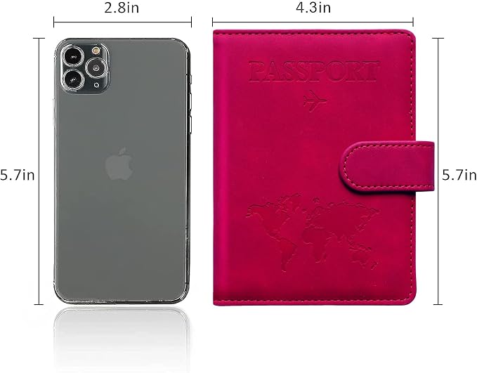 Passport Holder for Travel Women and Men RFID Passport Holder with Card Slots Holder Passport Case Passport cover Passport Wallet Travel Essentials and Accessories