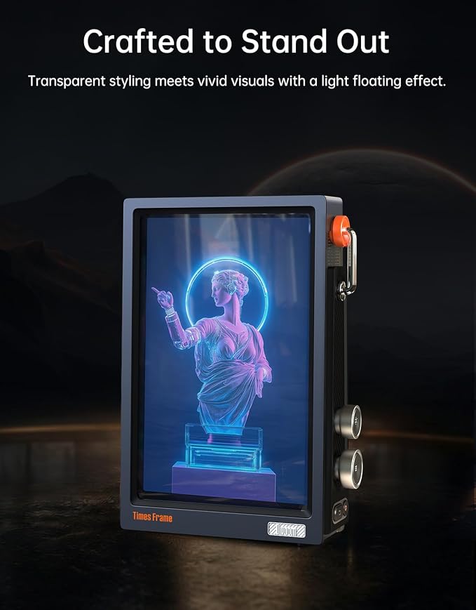 Divoom Times Frame – 10.1" WiFi 6 Digital Picture Frame & Smart Desk Display, No Subscription | 64GB | Send Photos, Videos & AI Styles + Live Widgets (Weather, Calendar, etc)–Perfect Personalized Gift