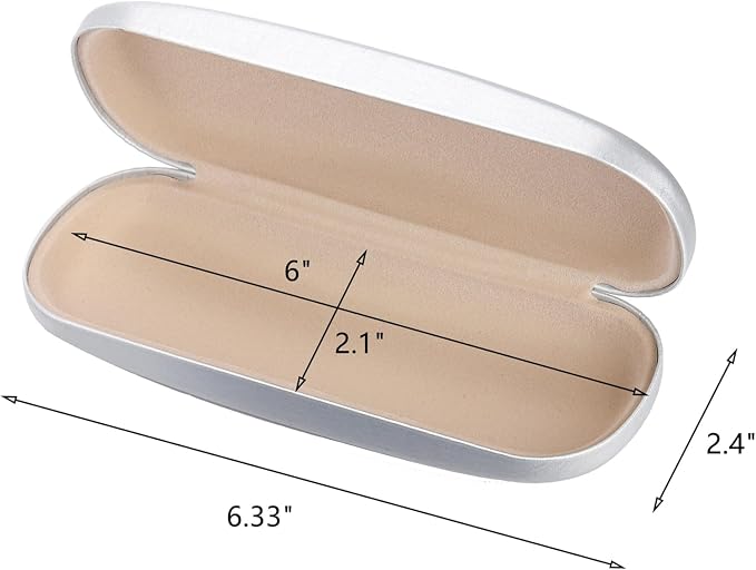 Frcctre 10 Pack Hard Shell Eyeglasses Cases, Clamshell Eyeglasses Case Unisex Portable Glasses Protective Case for Men Women