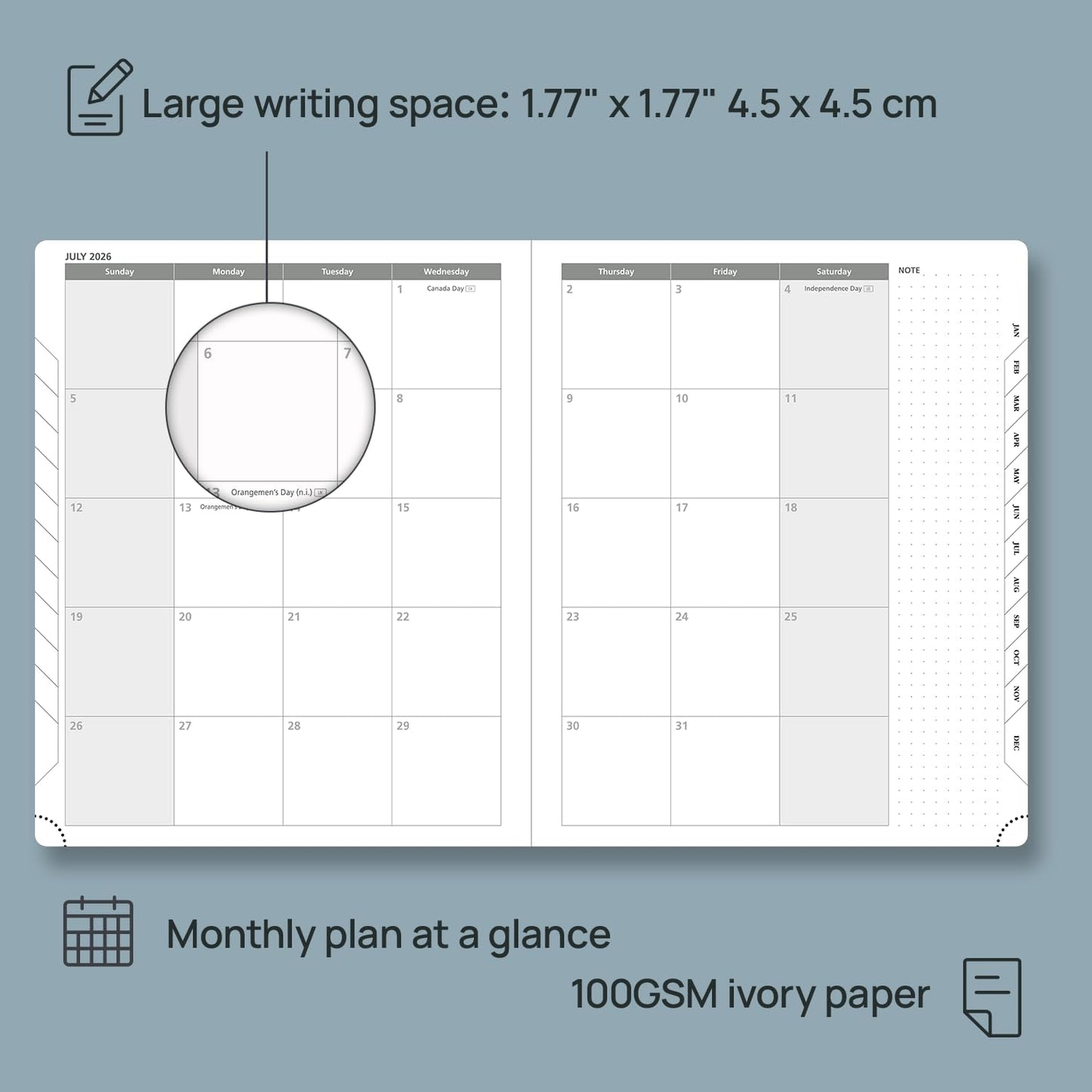 POPRUN 2026 Planner (Large Size 8.5''x 10.5'' Hardcover) - Daily Weekly and Monthly Calendar Agenda 2026 Appointment Book with Hourly Time Slots, Monthly Tabs, 100 GSM - Violet