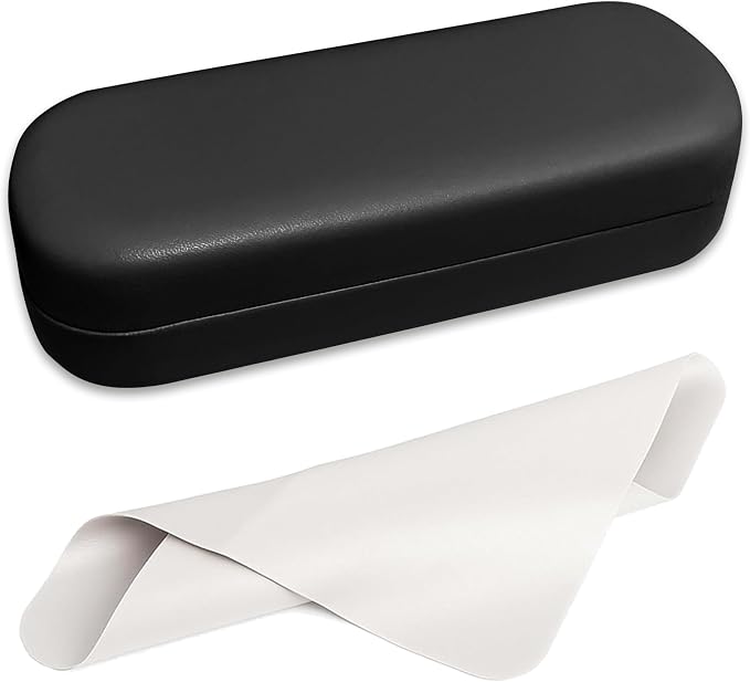 Glasses Case Large Hard Shell, PU Leather Protection for Eyeglasses Case