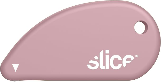 Slice Micro Safety Cutter | Safe Ceramic Box Cutter Lasting 11x Longer than Metal | Keychain Box Opener | 1 Pack | Dusty Rose