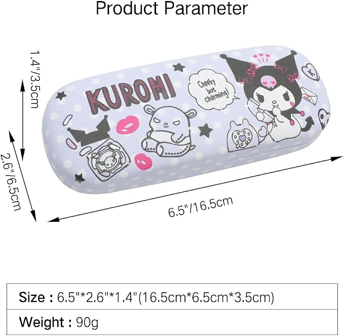 PERFECTSIGHT Hard Shell Eyeglasses Case, Kawaii Protective Glasses Case for Kids, Cute Eyeglass Case for Women Men Girls