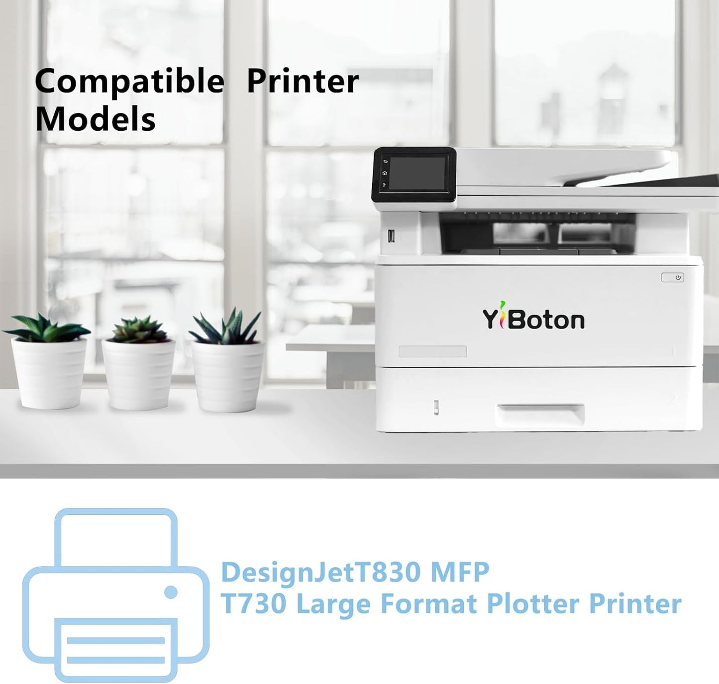 High Yield 728 728XL Ink Cartridge Replacement for HP 728 Ink Cartridge F9J68A F9K17A F9K16A F9K15A for HP DesignJet T830 MFP & T730 Large Format Plotter Printer Ink (4-Pack)
