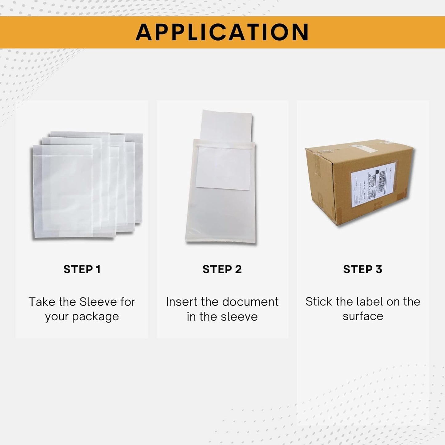 1000 Pack 6"x9" Shipping Label Sleeves – Clear Self-Adhesive Packing Slip Pouches, Waterproof Packing List Envelopes – Ideal for Shipping Documents, Mailing Labels, Invoices & Packing Slips