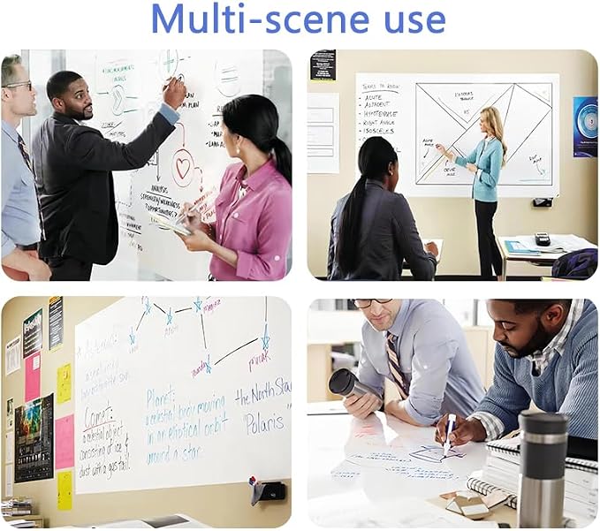 Magnetic Dry Erase Board Contact Paper 18"x24" for Wall | Stick on magnetic white boards for walls. Magnet receptive magnetic board for wall holds magnets.