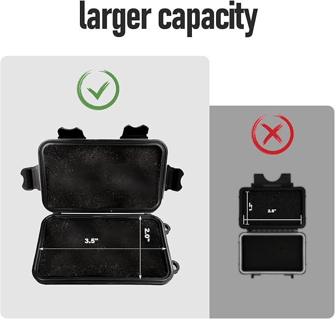 Magnetic Key Box,Magnet Key Holder Under car,Hide a Key Magnetic Holder,IPX7 Waterproof Key Hider Outdoor (Standard) (Regular2)