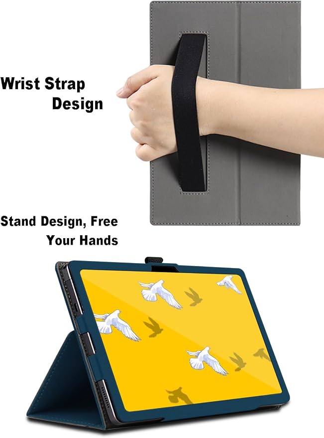 Case for Wacom MovinkPad 11 11.45 inch, Wacom MovinkPad 11 Tablet Case, Folding Stand Protective Cover with Pencil Holder and Wrist Strap, Full Protection. (Blue)