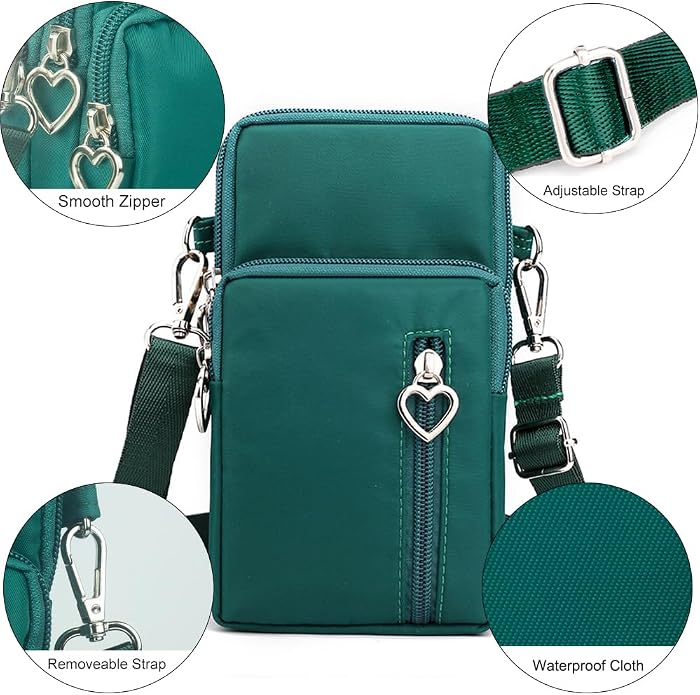 Small Crossbody Bag for Women - Mini Phone Purses with Crossbody Strap and Wallet - Nylon Arm Bag