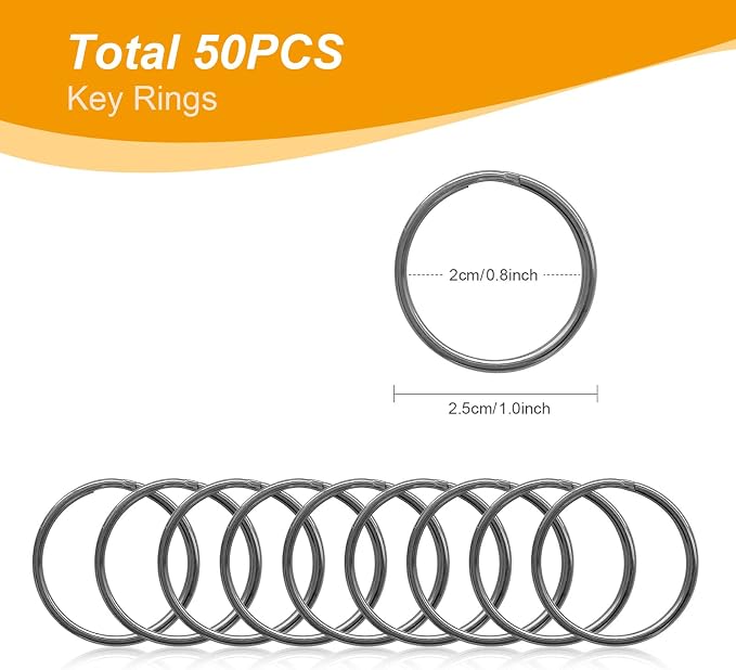100PCS Swivel Snap Hooks with Key Rings, Premium Metal Swivel Lobster Claw Clasps Assorted Sizes (Large, Medium, Small) for Keychain Clip Lanyard, Jewelry Making, Crafts, Dark Grey