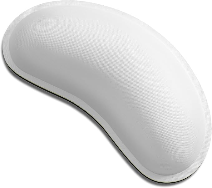 Dapesuom Mouse Wrist Rest, Ergonomic Memory Foam Mouse Wrist for Computer Desk Mats Support, Hand Rest Pad Cushion for Gaming, Office, Laptop, Men, Women, Pain Relief & Easy Typing, Ivory White