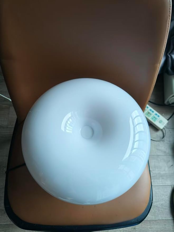 White Mushroom Lamp, Mid Century Modern Table Lamp for Bedroom, Minimalist Mushroom Decor Bedside Small Lamps, 2700K(Bulb Included, Plug Powered)