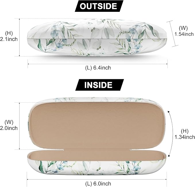 Eyeglasses Case, Hard Shell Protective Case for Glasses, Unisex for Women Men