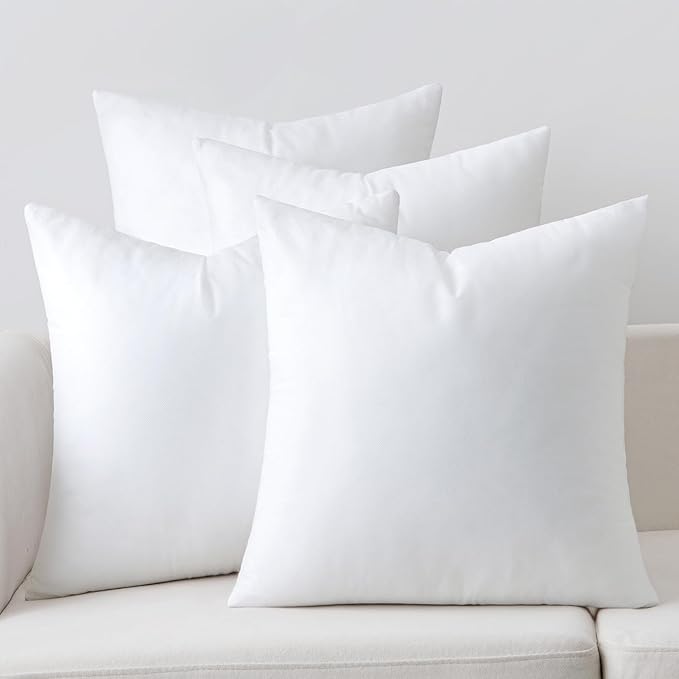 MIULEE Pillow Insert 20x20 Inch Set of 4, Decorative Throw Pillow Inserts | Premium Fluffy Pillow Forms Sham Stuffer for Sofa Couch Living Room