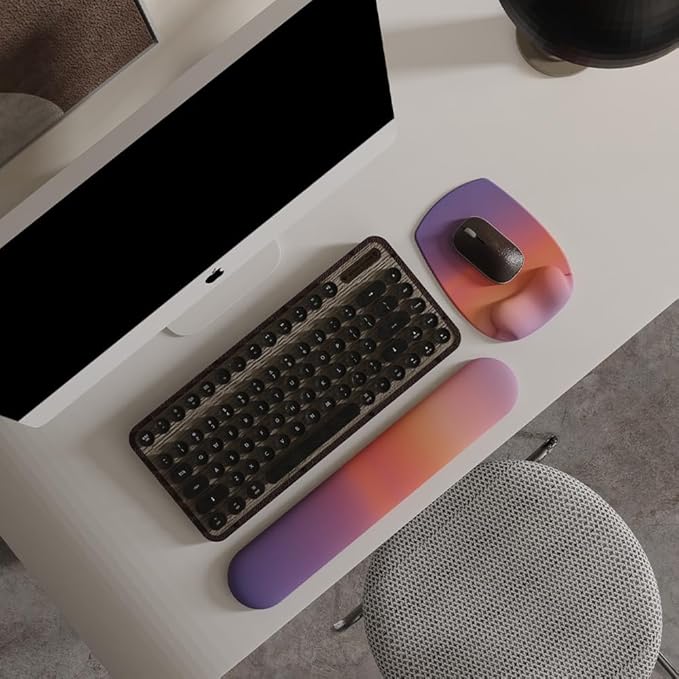 ErgoFlow Gel Wrist Rest Mouse Pad-Ergonomic Cushion for Desk, Cute Aesthetic Computer Decor for Women,Small Mousepad Mat&Laptop Pads-Office,Home Wireless Support&Ergo Accessories (08Sunset Fade)