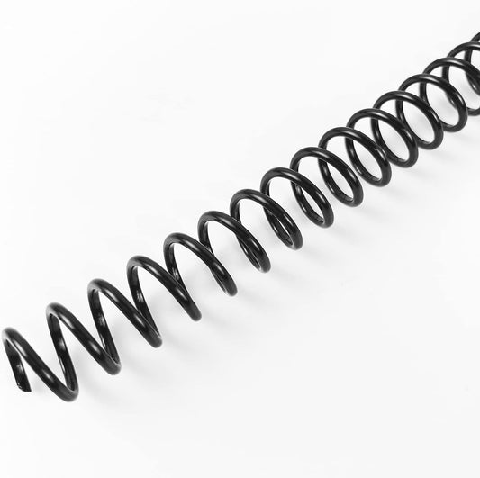 Binditek 50 Pack Plastic Spiral Binding Coils, 10mm(3/8"), 75 Sheet Capacity, 4:1 Pitch, Black, 48Loops, for Letter Size, for Students and Coworkers