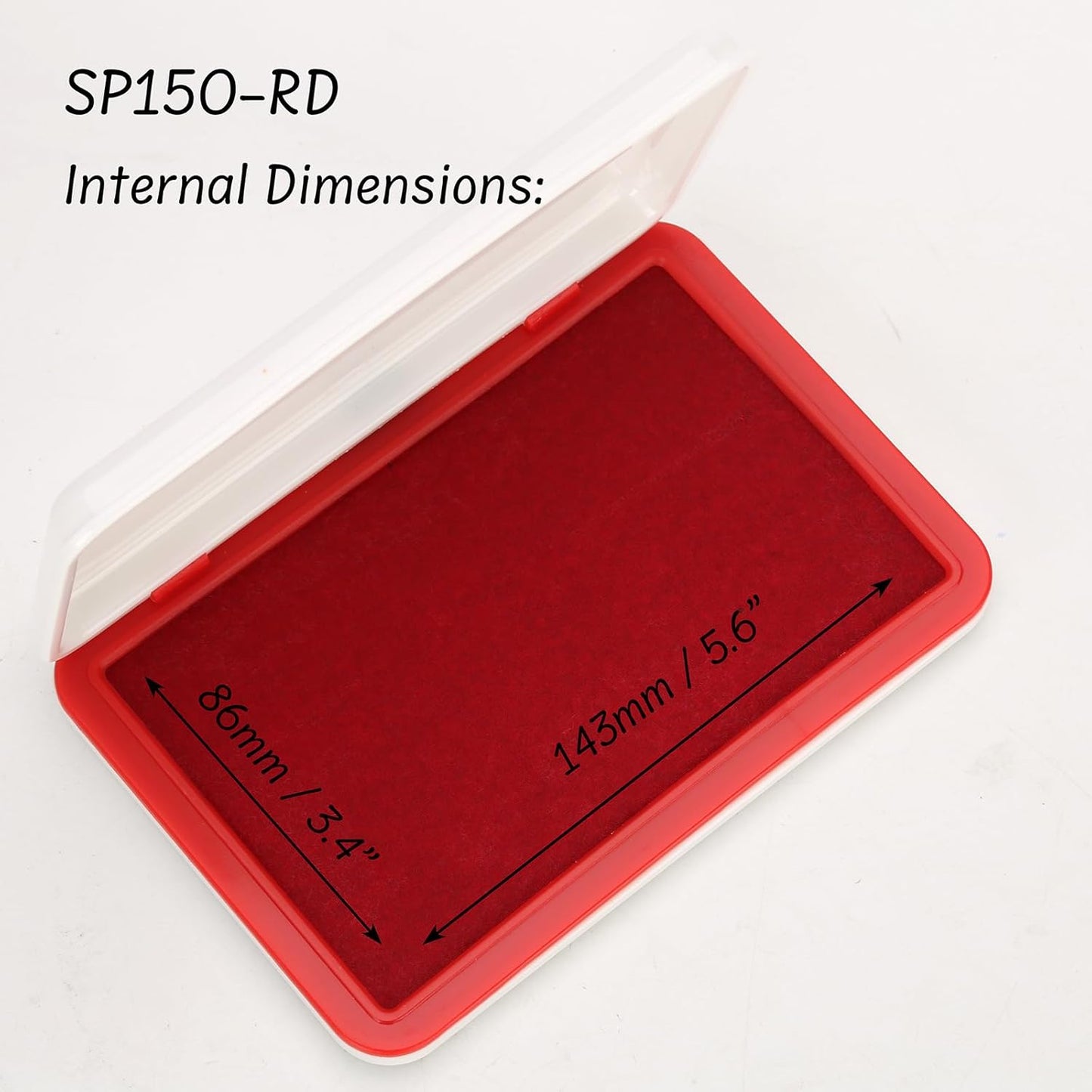 Ink Pads for Stamps | Red Ink Stamp Pad | Rubber Stamps Ink Pad - Premium Quality Felt Pad for Stamps | Stamp Pads | Large Size