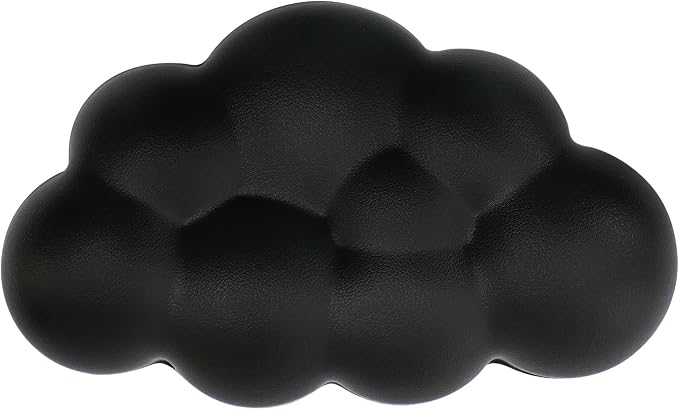Cloud Wrist Rest Cushion for Mouse Ergonomic Soft PU Leather Memory Foam Wrist Pain Relief Mouse Wrist Support Pad with Anti-Skid Base for Office School Home Laptop & Computer Mouse (Black)