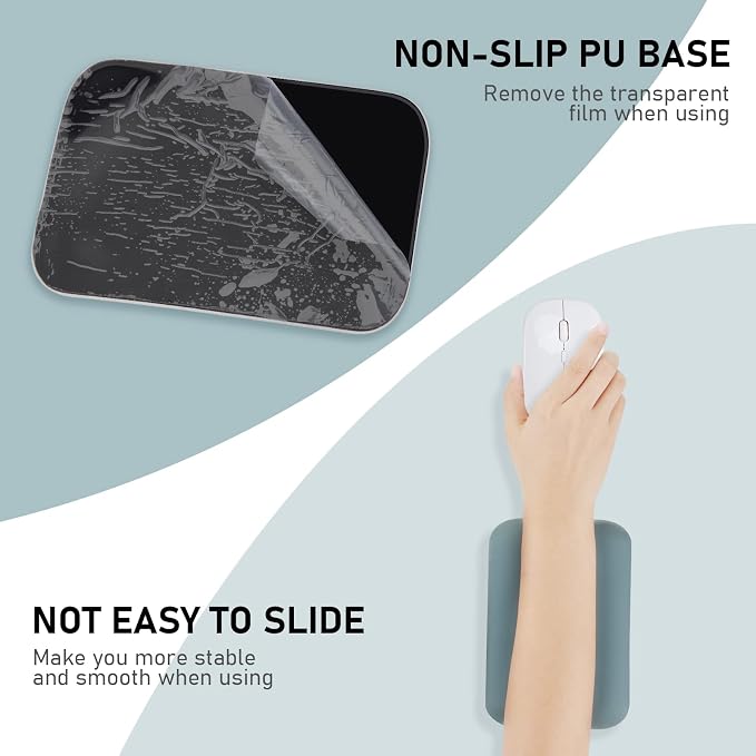 Leolee Elbow Rest Pads for Desk, Green Ergonomic Wrist Rest Arm Rest Pads | Memory Foam & Non-Slip Base, Armrest Cushion Support Pad Relieve Elbow and Wrist Pain for Computer, Office, 2 Packs