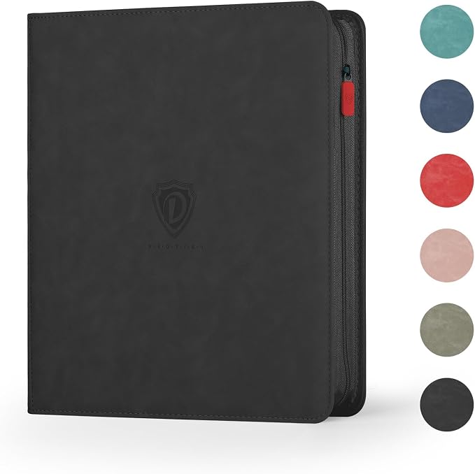 Trading Card Binder with Zip,12 Pockets Card Binder,720 Double Sided Pocket Card Collection Binder,Card Album Card Folder for MTG,TCG,Sports Cards,Game Cards,Black