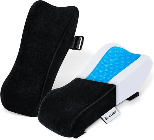 BEAUTRIP Ergonomic Armrest Pads- Office Chair Arm Rest Cover Pillow - Elbow Support Cushion for Computer, Gaming and Desk Chairs (Set of 2)
