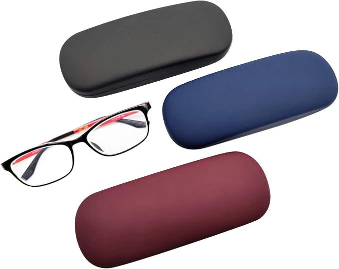 HSYMQ 3Pack Unisex Hard Shell Eyeglasses Protector Cases, Protective Case For Glasses