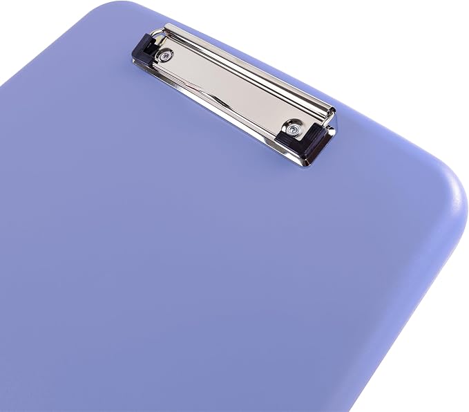 Super Z Outlet Slim Plastic Nursing RN Style Lightweight Coaches Clipboard with Open Foldable Storage, Classroom Teacher College Size (9.5" x 14") (Lavender, 9.5" x 14")