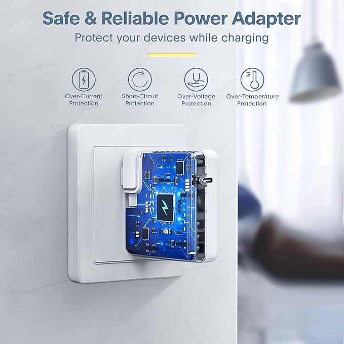 Azacvb Mac Book Pro Charger - 118W USB C Fast Charger Power Adapter Compatible with MacBook Pro & MacBook Air 13, 14, 15, 16 inch, M1 M2 M3 M4 M5, New ipad Pro and All USB C Device, 6.6ft Charge Cable