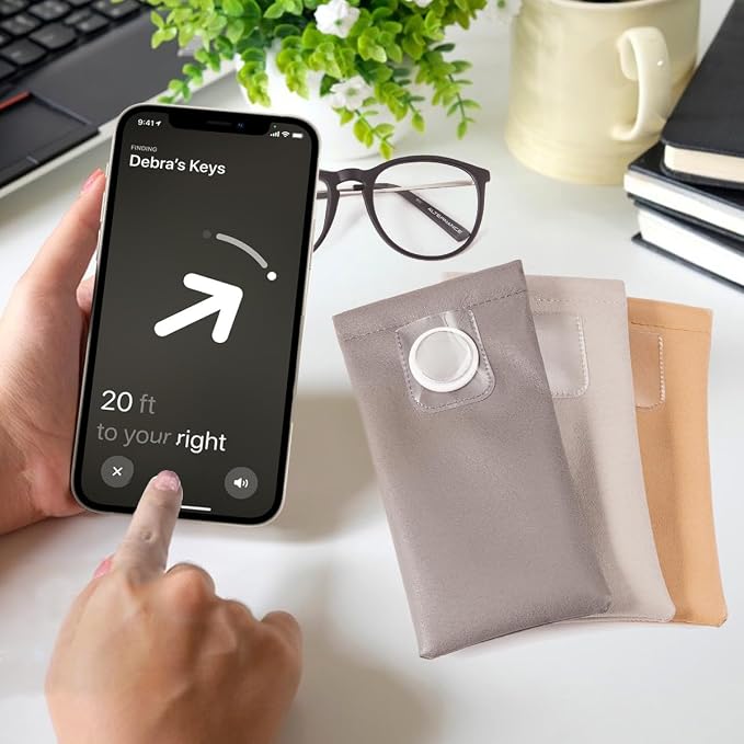 TRIUMPH VISION Eyeglass Case Glasses Case Soft Sunglass Pouch Sleeve 3 Pack | Slim Lightweight Alternative to Bulky Case, Leather Lined Protect Lens, Squeeze Easy to Use, Stylish Portable for Daily Use