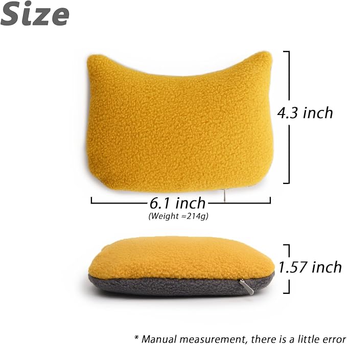 Large Mouse Wrist Rest Bean Bag, Ergonomic Mouse Support Pad Filled Ergo Beads for Computer, Laptop, PC Gaming (Yellow)