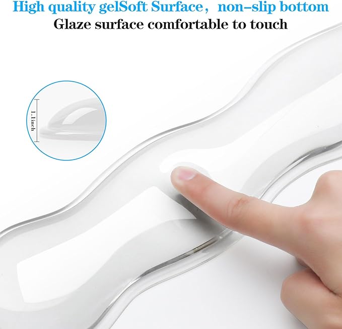 Gel Wrist Rest for Keyboard and Mouse, Wrist Rest for Keyboard, Mouse Wrist Support, Pain Relief, Cool Touch, Non-Skid, Mouse Wrist pad