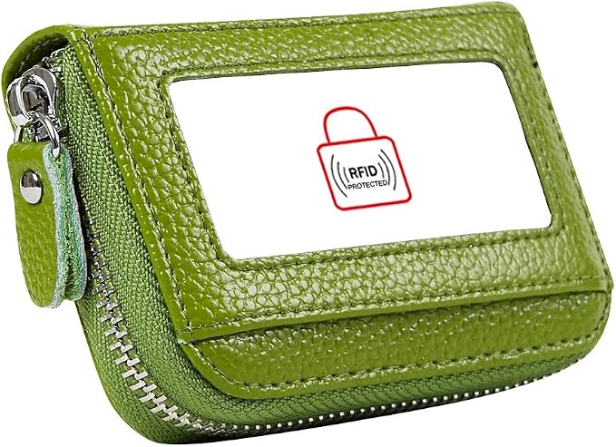 Women's RFID Blocking 12 Slots Credit Card Holder Leather Accordion Wallet