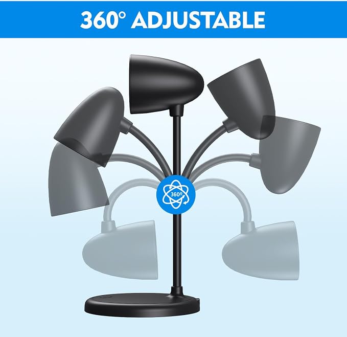 New LED Desk Lamp for Home Office,3 Colors Dimmable Table Lamp | Dimmable Reading Light Compact design fits well on desks and bedside tables,for College Dorm Room,Bedroom Desk Light