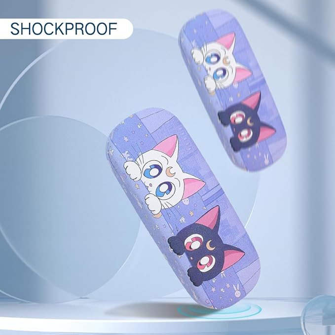 PERFECTSIGHT Hard Shell Eyeglasses Case, Kawaii Protective Glasses Case for Kids, Cute Eyeglass Case for Women Men Girls
