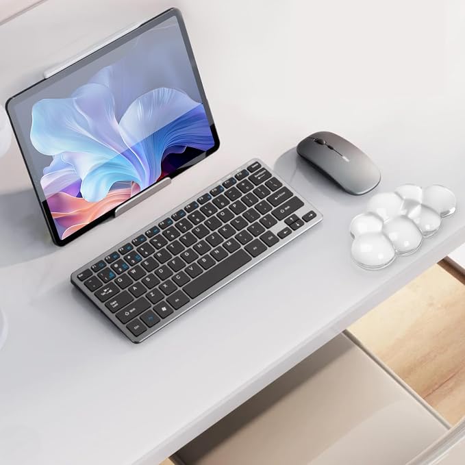 Gel Cloud Mouse Wrist Rest, Cute Wrist Support and Arm Support for Mouse Rest Typing Pain Relief，Suitable for Office/Computer/Laptop/Gaming (Transparent White)