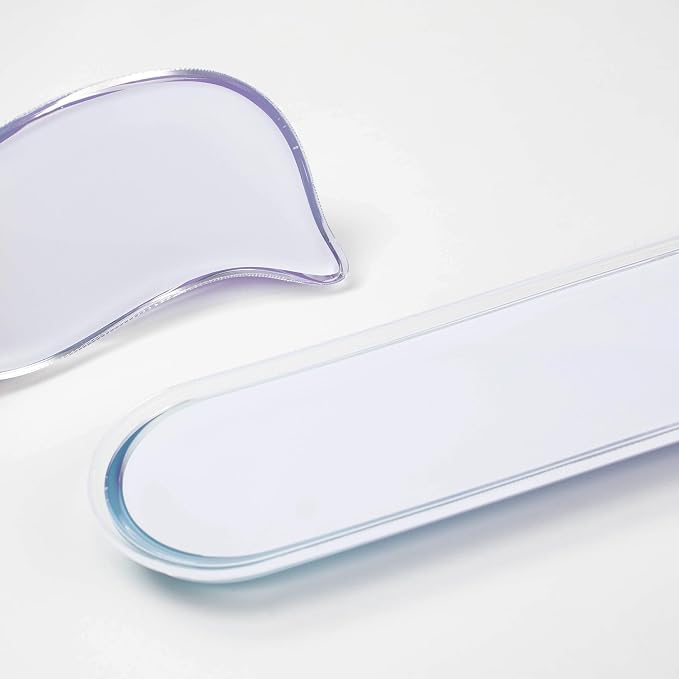 Gel Keyboard and Mouse Wrist Rest Set –Blue Purple Clear Wrist Rest for Computer Keyboard 60%/68%/75%, Comfort & Support for Typing and Gaming