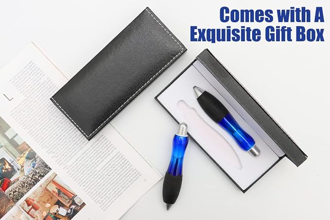 Weighted Pen for Hand Tremors Fat Pen for Arthritic Hands (2 Pack) | 4 Extra Ink Refill, With Gift Box, Each 3.5 oz Heavy Large Wide Grip Pen for Parkinsons, Low Grip Strength, Carpal Tunnel