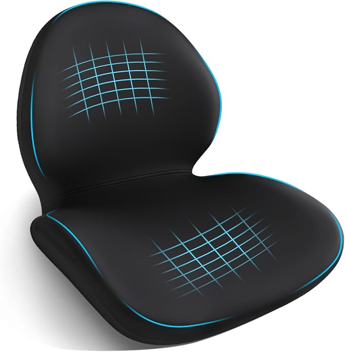 Car Seat Cushion with Lumbar Support Pillow - Memory Foam Driver Seat Cushion for Back & Sciatica Pain Relief, Washable Cover, Non-Slip Bottom for Long Driving, Office Chair & Truck (Black)