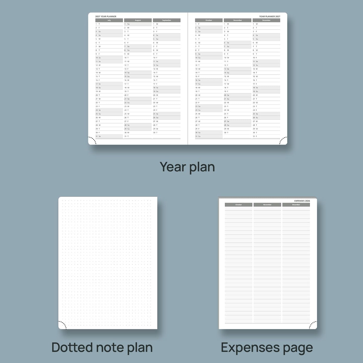 POPRUN 2026 Planner (Medium Size 8.5''x 6.5'' Hardcover) - Daily Weekly and Monthly Calendar Agenda 2026 Appointment Book with Hourly Time Slots, Monthly Tabs, 100 GSM - Violet