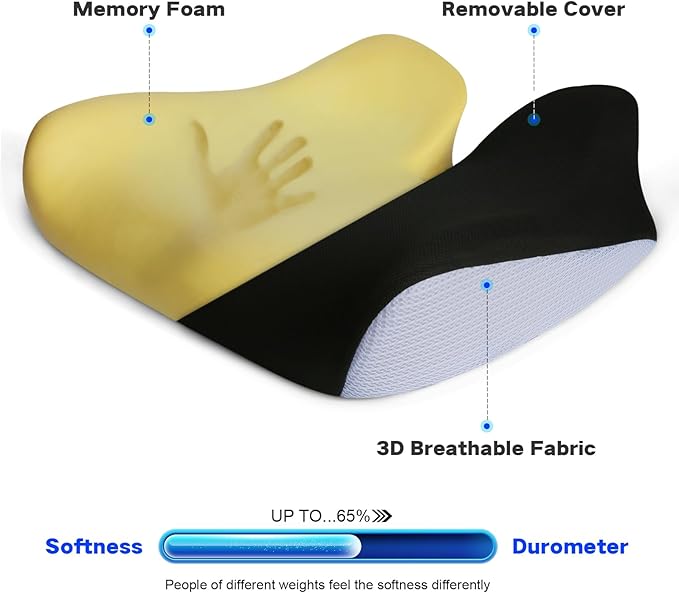memory foam cushion for car seat, ergonomic seat cushion for office chair, gaming chair cushion. Sciatica & Hip & Coccyx Pain Relief Desk Chair Cushion.Tailbone pads for truck driver, wheelchair users