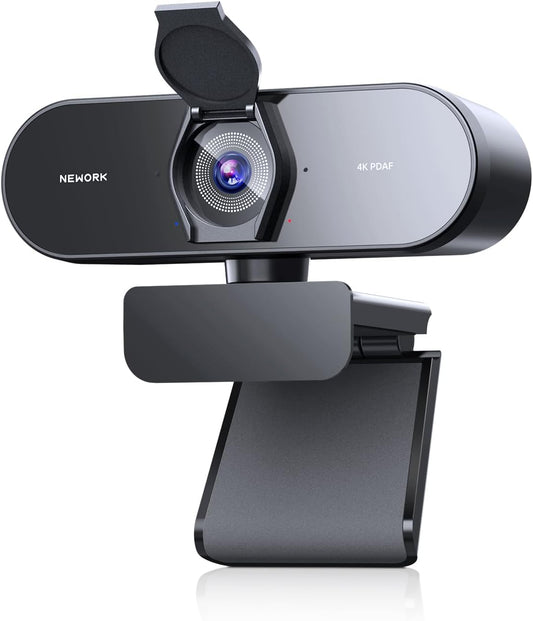 4K Webcam for PC with PDAF & CDAF Dual-autofocus, Ultra 4K HD, 2 Noise Reduction Mics, Auto Light Correction, USB-A, Privacy Cover, 79°FOV, Streaming Camera for PC, Mac, Laptop, Video Calls