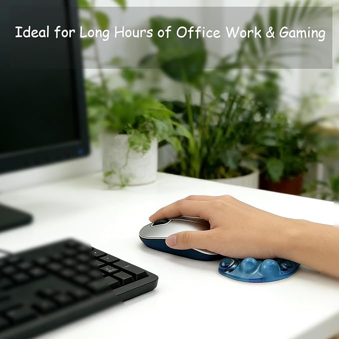Ergonomic Massage Gel Wrist Rest Pad for Mouse & Keyboard | Comfort Support, All-Day Gaming, Office Work, Computer Use