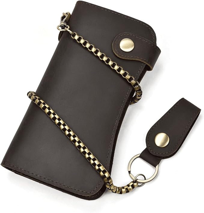 Genuine Leather Long Wallet for Men, Large Capacity Purse Clutch Bag Handbag Checkbook Cash Credit Cards Phone Holder | Large Capacity